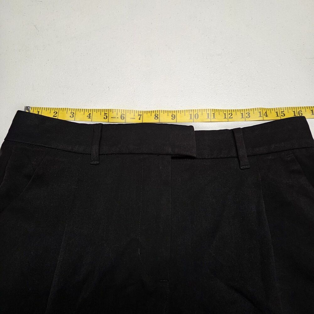 American Eagle Black Wide Leg Trouser Pants High Rise Stretch Size 8 Short New - Picture 5 of 7
